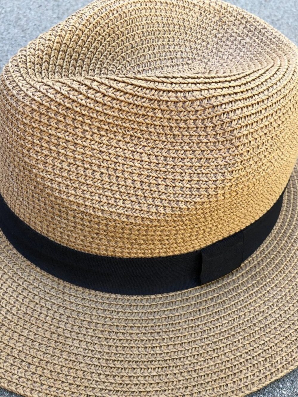 Women's Fedora Hat Wide Brim MEDIUM Beige Cap - Picture 3 of 6